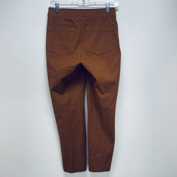 SPANX Pants Sz S Womens On The Go Ankle Slim Straight Brown Glow Pull On New - Picture 10 of 10